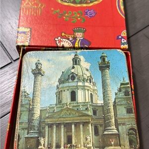 Colorful Vintage Wien Coaster Set